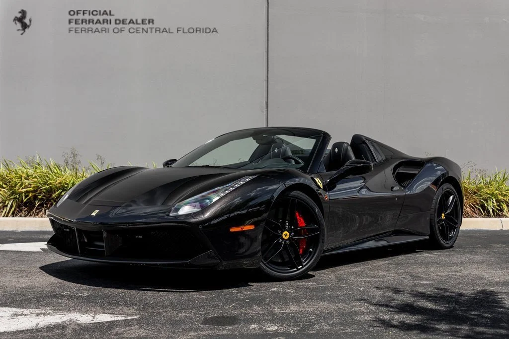 New and Pre-owned Black Ferrari 488 Spider for Sale