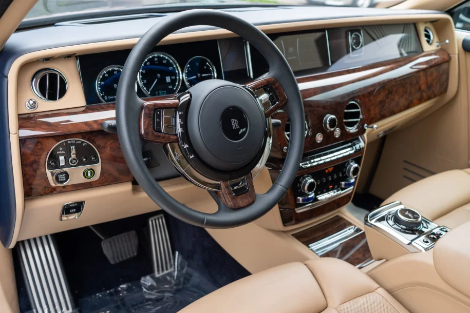 Bordeaux  Aquitaine  France  11 07 2019  Rolls Royce Phantom Ghost  Luxurious Steering Wheel Dashboard Closeup Automobile Stock Photo Picture  And Royalty Free Image Image 134317342