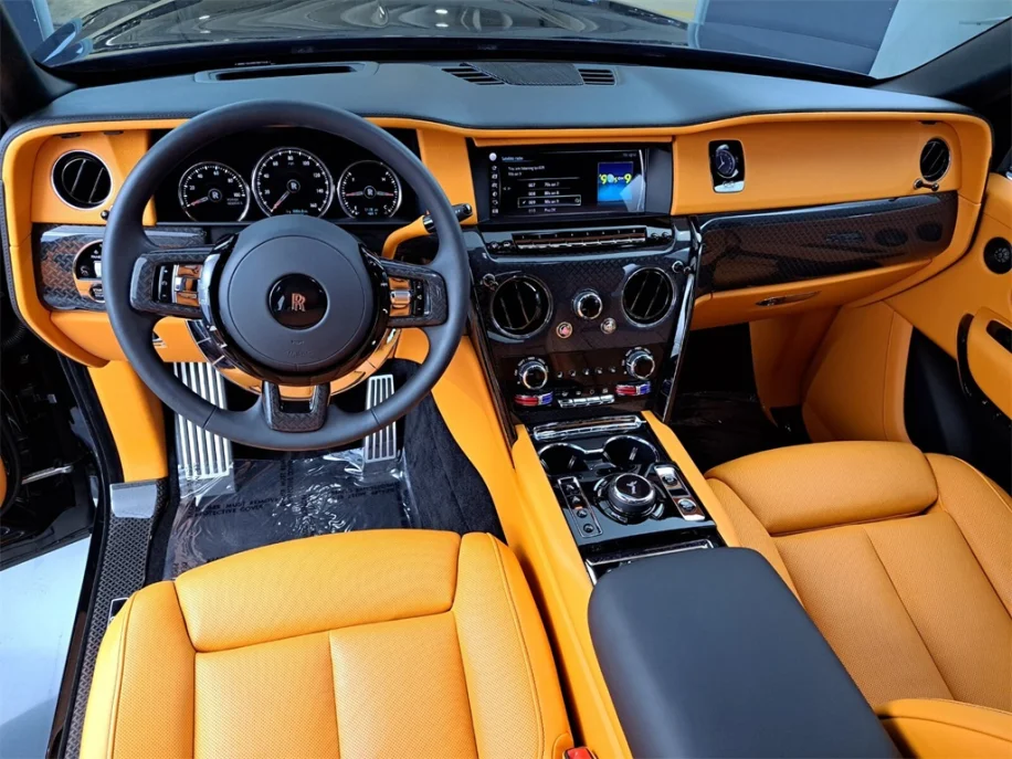 Used 2023 RollsRoyce Cullinan Black Badge Original MSRP 491750 Mandarin  Orange Interior Carbon FIBER For Sale 469800  Midwest Truck Group  Stock 20272A