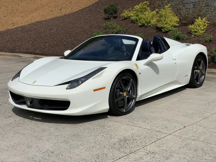 ferrari 458 white convertible